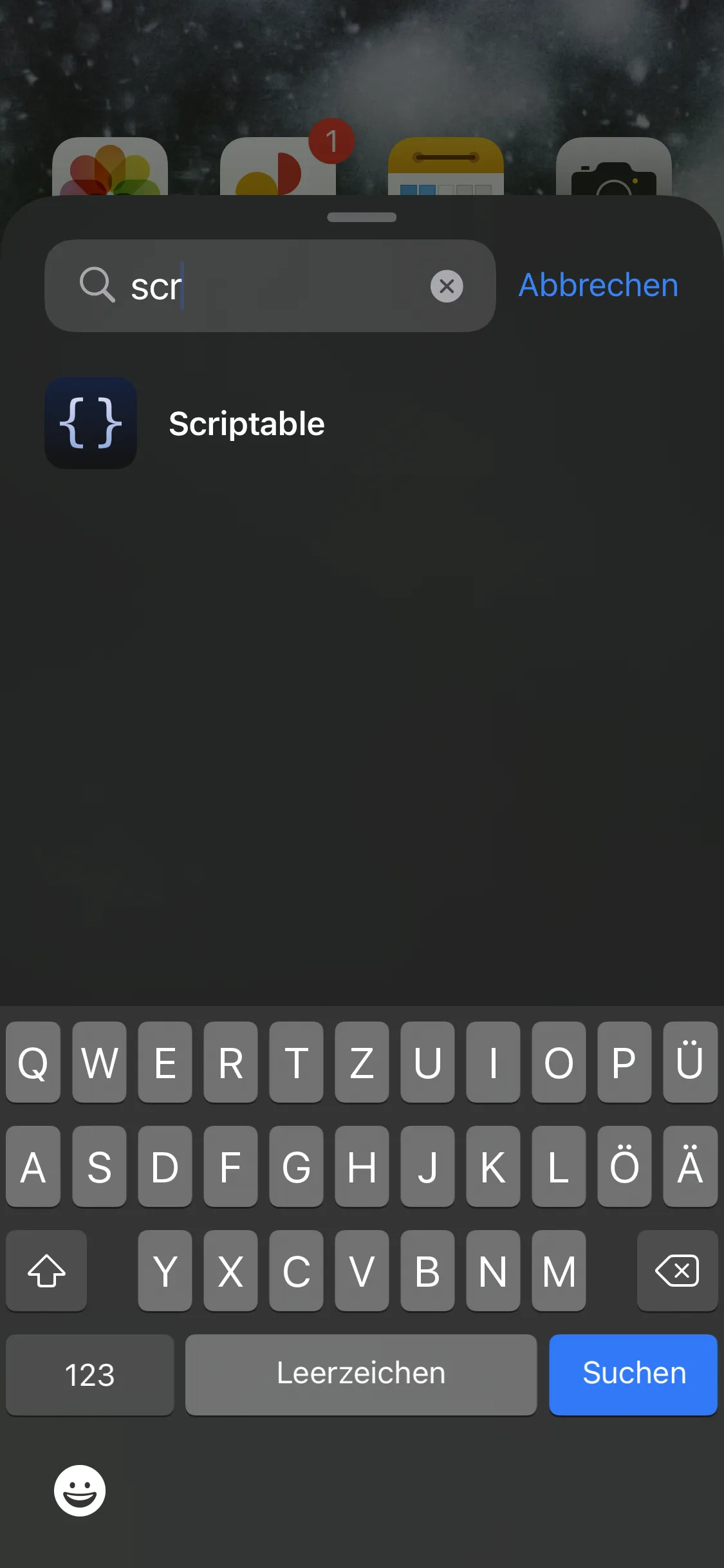 Abbildung der Widget Auswahl